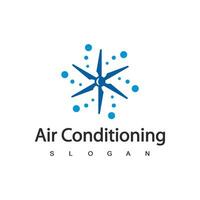 logotipo de ar condicionado, conceito de logotipo hvac vetor