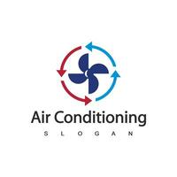 logotipo de ar condicionado, conceito de logotipo hvac vetor