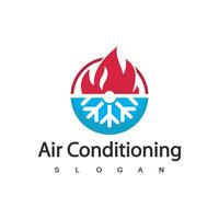 logotipo de ar condicionado, conceito de logotipo hvac vetor