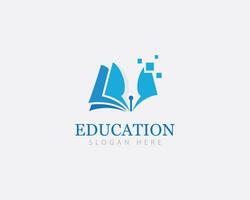 Educação logotipo criativo conceito digital escola digital pixel Projeto vetor