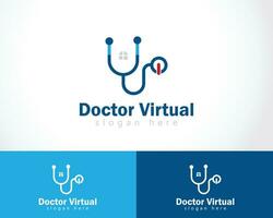 médico virtual clínica saúde Cuidado Projeto conceito vetor