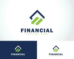 financeiro logotipo criativo mercado seta placa símbolo o negócio gestão ícone vetor