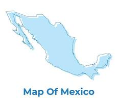 México simples esboço mapa vetor ilustração