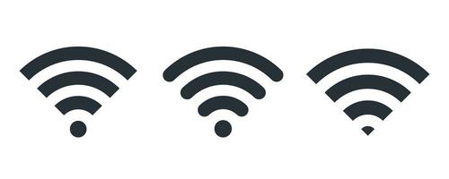 Wi-fi sinal símbolos. Wi-fi ícone conjunto símbolo. sem fio e Wi-fi ícone ou Wi-fi ícone placa. vetor