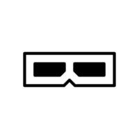 3d óculos ícone vetor Projeto modelo