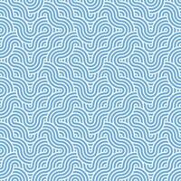 desatado abstrato geométrico azul japonês sobreposição círculos linhas e ondas padronizar vetor
