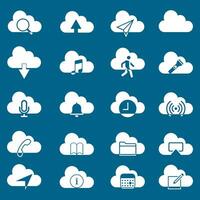 nuvem serviço e rede relacionado ícones vetor