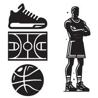 basquetebol ícone perfeito para logotipos, Estatísticas e infográficos. vetor