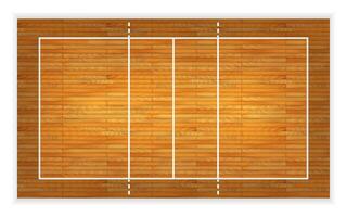 a ilustração do a aéreo Visão do uma madeira voleibol tribunal. vetor eps 10