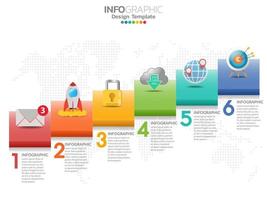 faixa de opções do estilo 3d de infográfico de cronograma de negócios. vetor