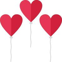 amor coração balões vetor