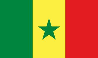 bandeira do Senegal país nação. vetor