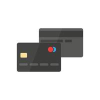 ilustração do cartão de crédito. vetor em design plano