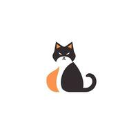 ai gerado gato Cuidado clínica preenchidas colorida logotipo. minimalista gato com laranja barriga logotipo. Projeto elemento. ai arte para corporativo marca, animal fazer compras comece vetor