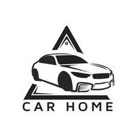 design de logotipo de conceito premium de garagem de carro vetor