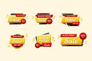 conjunto de adesivos black friday vetor