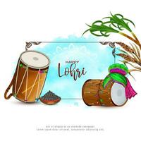 feliz Lohri indiano tradicional festival cumprimento Projeto vetor