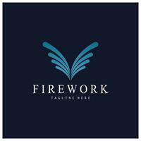 modelo de vetor de design de logotipo de fogos de artifício