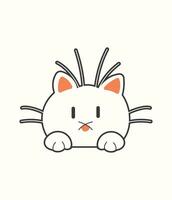 fofa gato vetor ícone arte. simples desenho animado rabisco gato ícone artes