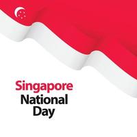 ilustração de design de modelo vetorial feliz celebração do dia nacional de Singapura vetor