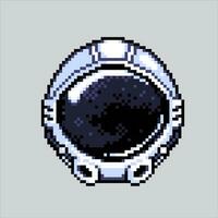 pixel arte ilustração espaço astronauta. pixelizada astro capacete. espaço astronauta capacete pixelizada para a pixel arte jogos e ícone para local na rede Internet e vídeo jogo. velho escola retrô. vetor