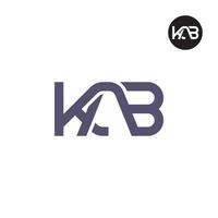 carta kab monograma logotipo Projeto vetor