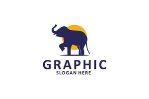 ilustração em vetor ícone design de modelo de logotipo de elefante