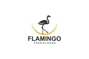 ilustração em vetor flamingo logotipo modelo design ícone