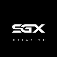 sgx carta inicial logotipo Projeto modelo vetor ilustração