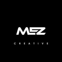 mez carta inicial logotipo Projeto modelo vetor ilustração