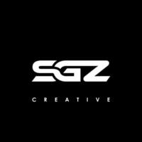 sgz carta inicial logotipo Projeto modelo vetor ilustração