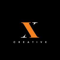 x carta inicial logotipo Projeto modelo vetor ilustração