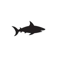 Tubarão ícone isolado em branco fundo. vetor ilustração.