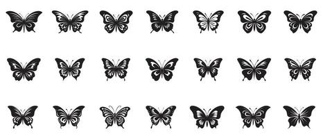 borboleta ícone conjunto vetor ilustração. modelo Projeto.