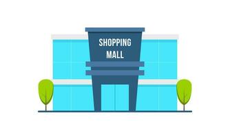 compras Shopping lado de fora composição Shopping construção ilustração vetor