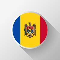 criativo Moldova bandeira círculo crachá vetor