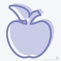 ícone apple - estilo de dois tons vetor