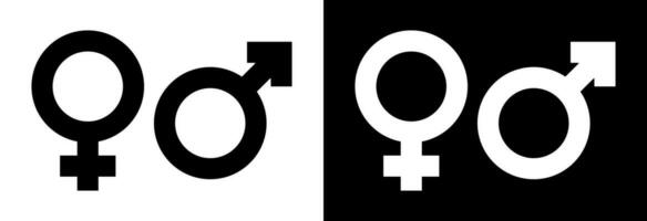 masculino e fêmea gênero ícone. vetor
