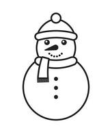 vetor plano desenho animado boneco de neve