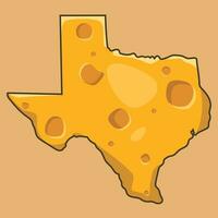 queijo vetor dentro texas mapa forma