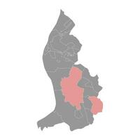 tryenberg município mapa, administrativo divisão do lichtenstein. vetor ilustração.