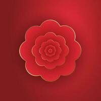 feliz chinês Novo ano flor, chinês flores em vermelho bandeira, ano do a Dragão bandeira modelo Projeto com flores vetor