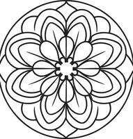 simples mandala padronizar coloração página vetor