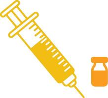 vacina e seringa vetor ilustração