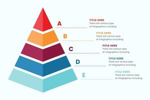 pirâmide infográfico Projeto elemento modelo, disposição vetor para apresentação, bandeira, relatório, folheto, folheto.