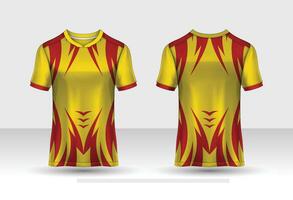 tecido têxtil para esporte camiseta ,futebol jérsei brincar para futebol clube. uniforme frente e costas visualizar. vetor