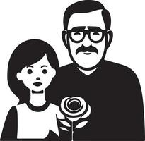 amor para mãe e Papai vetor ilustração