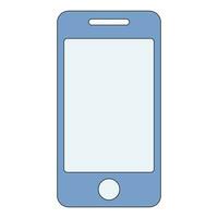 velho azul Smartphone ícone, velho retro vintage Móvel telefone vetor elemento.
