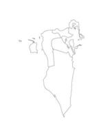 mapa do bahrain alta resolução vetor silhueta e esboço gráfico