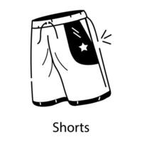 conceitos de shorts da moda vetor